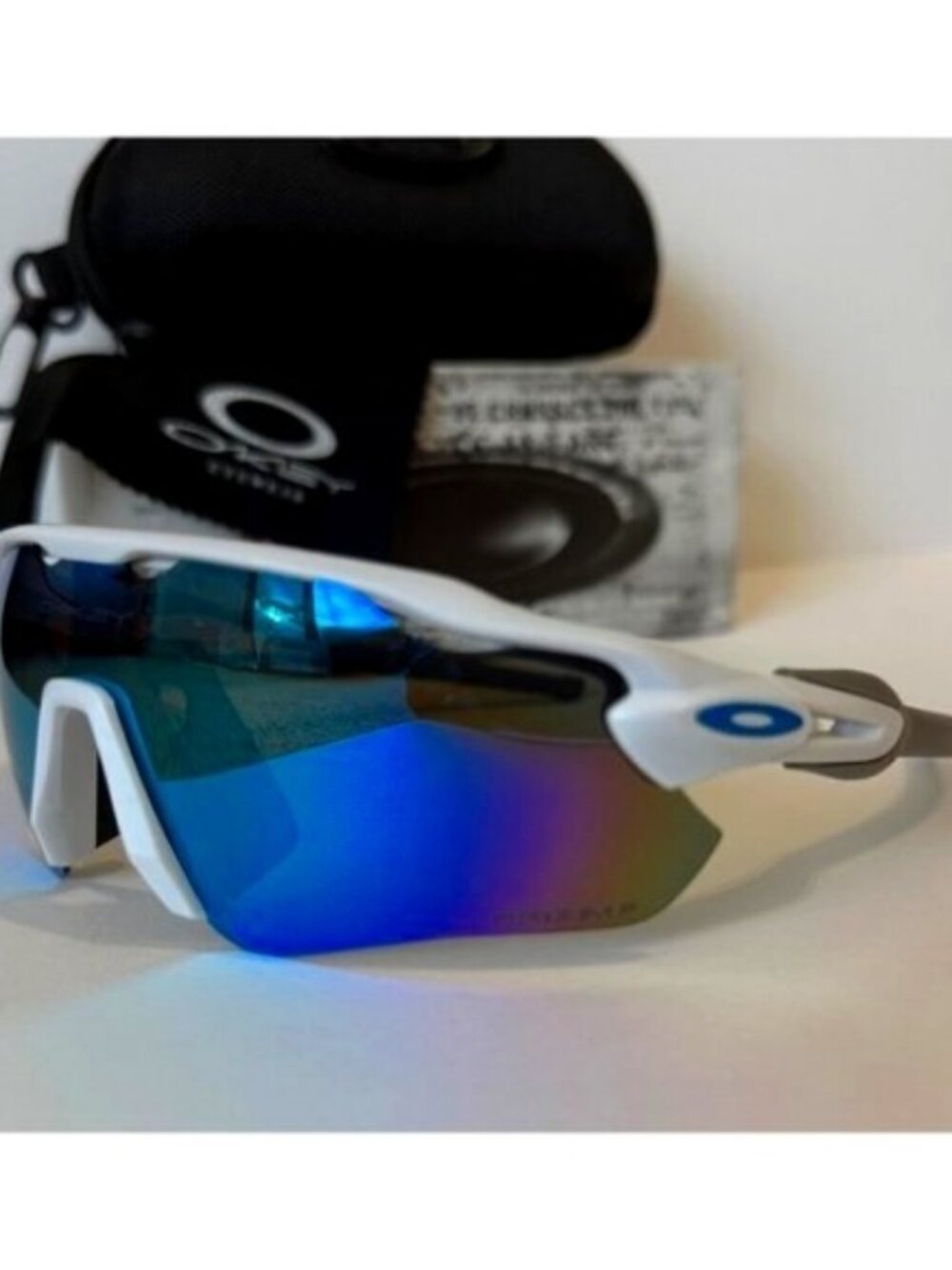 Oakley Radar EV PRIZM Polarized Blue OO9208 White-Gray Frame - Picture 2 of 11